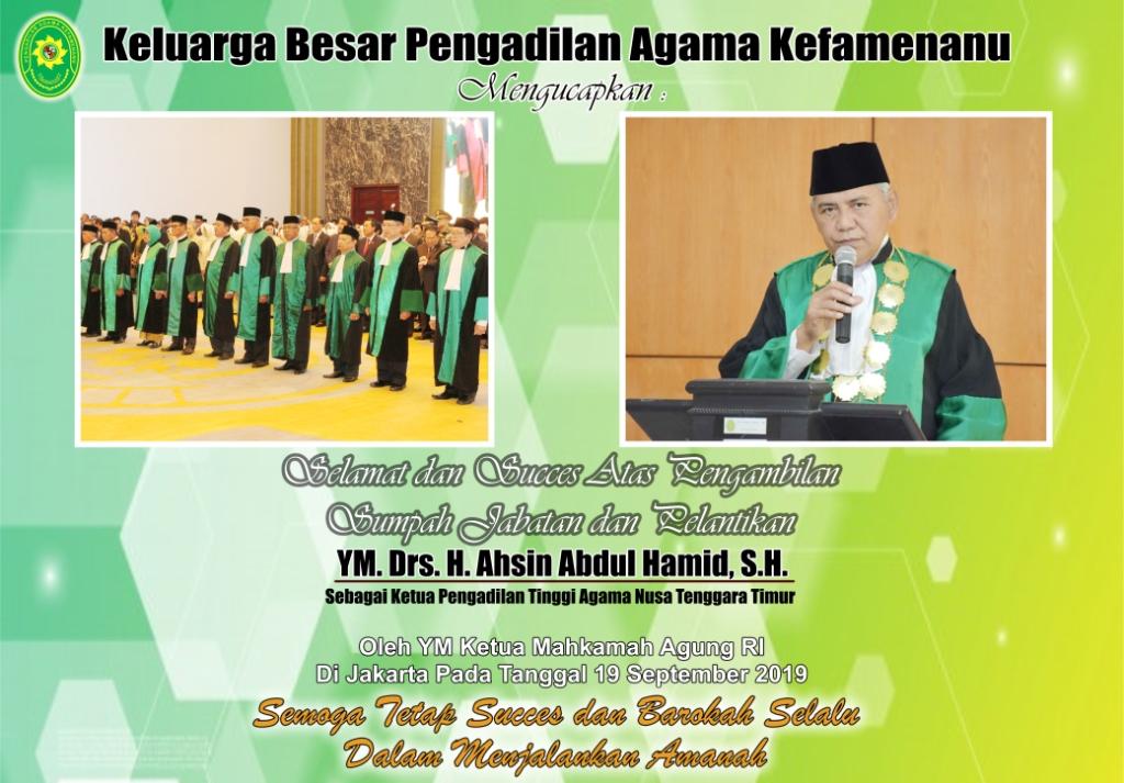 Ucapan Selamat Pelantikan