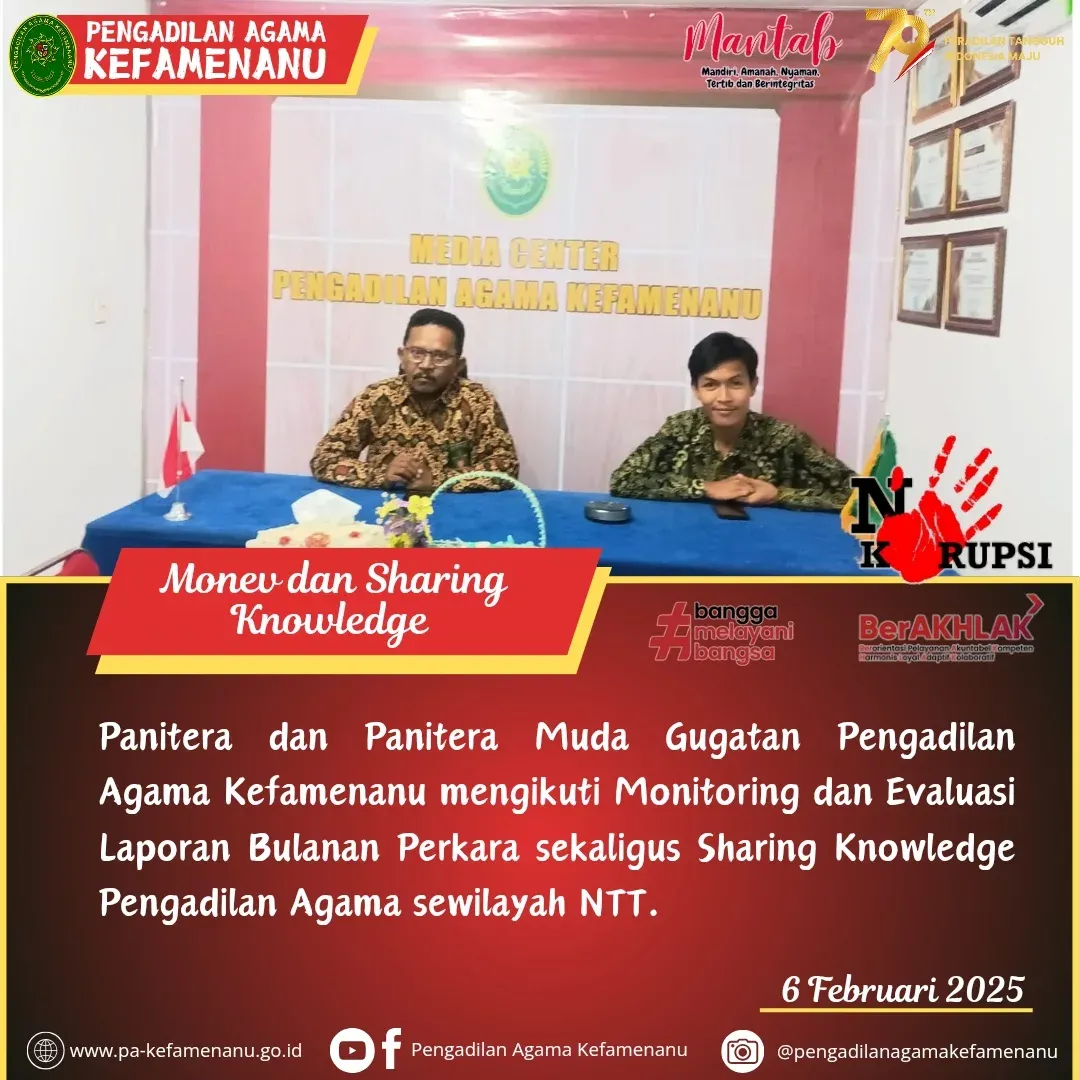 Foto monev laporan bulanan perkara 1